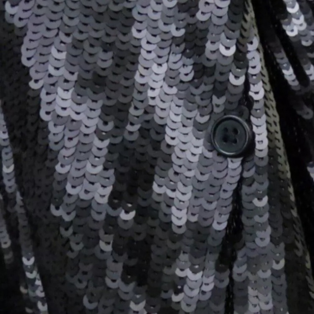 Future Collective By Kahlana Barfield Black Sequin Women’s Shirt Size Small - Picture 5 of 13
